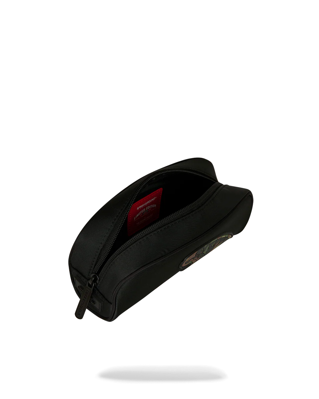 Shark Central Black Nylon Camo Embossed Shark Pouch