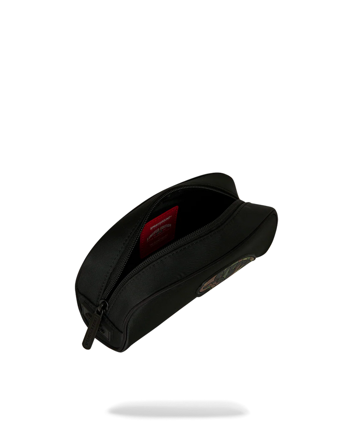 Shark Central Black Nylon Camo Embossed Shark Pouch