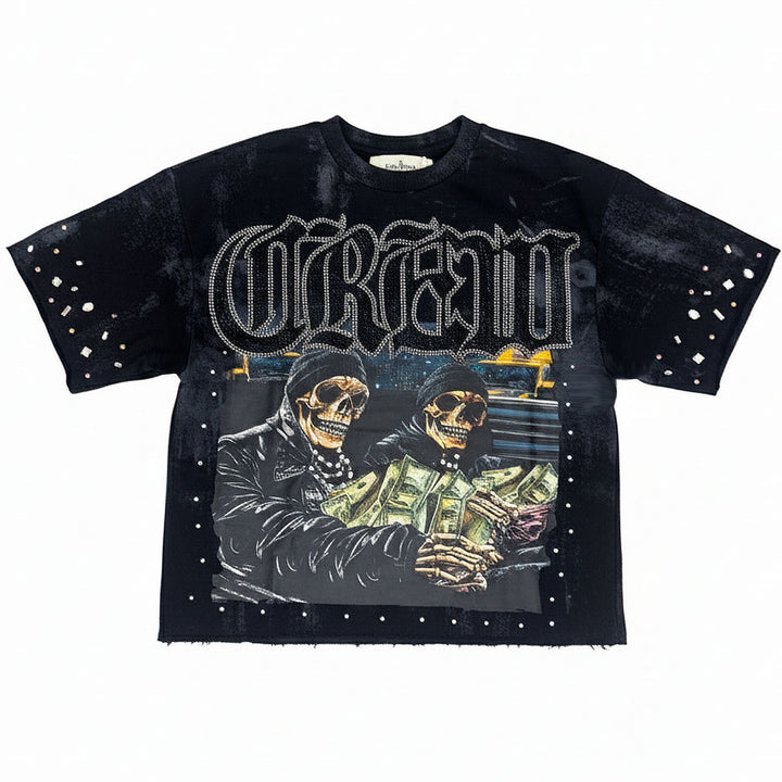 Crew Cropped Tee (Black)