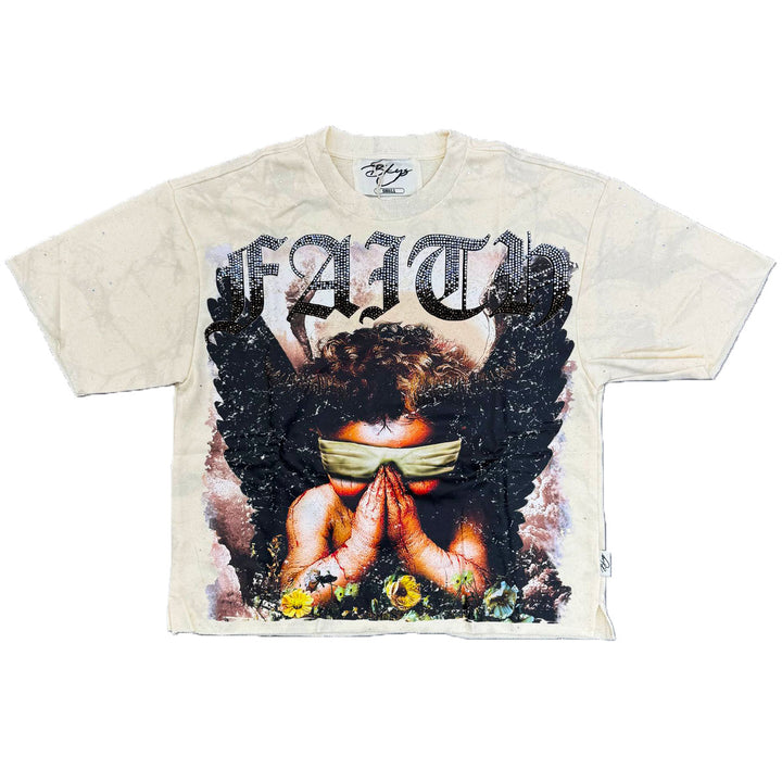 Faith Cropped Tee (Off-White)