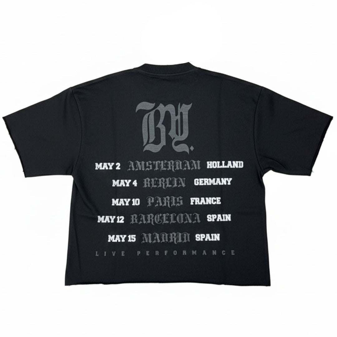 Skull Crew Cropped Tee (Black)