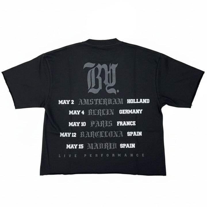 Skull Crew Cropped Tee (Black)