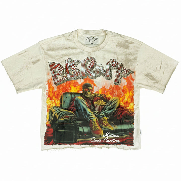 Burnt Cropped Tee (Beige)