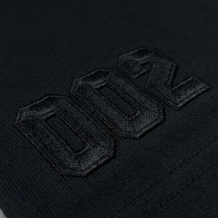 Embroidered M Cropped Tee (Black)