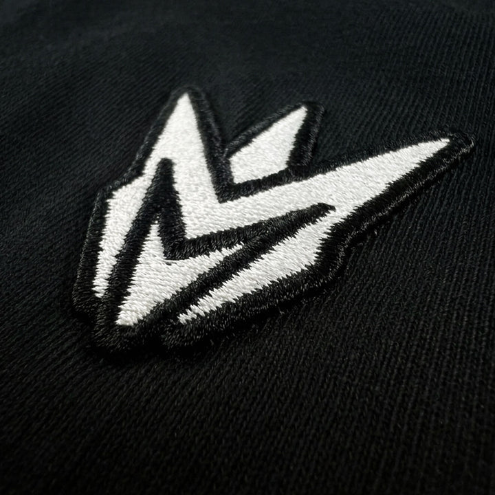 Embroidered M Oversize Tee (Black)