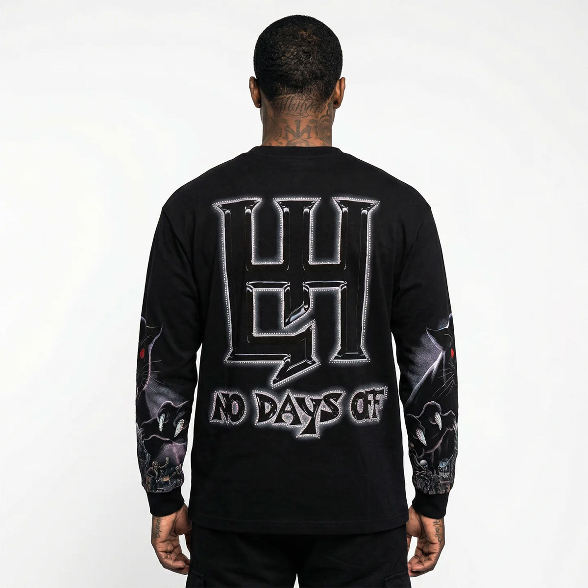 Black Panther Long Sleeve Tee (Black) | Life Hustlers – Urban