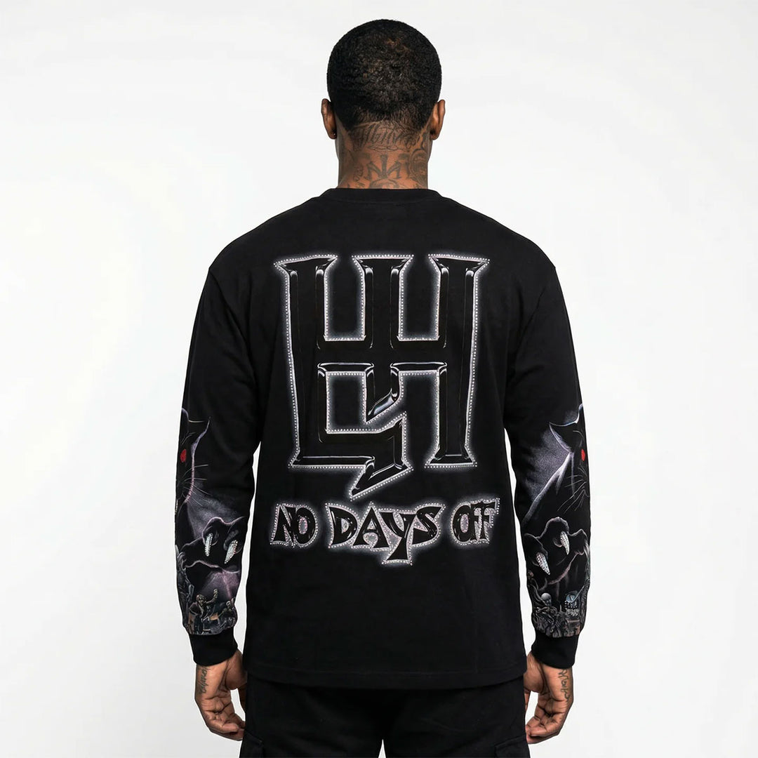 Black Panther Long Sleeve Tee (Black)