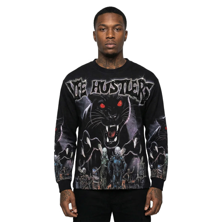 Black Panther Long Sleeve Tee (Black)