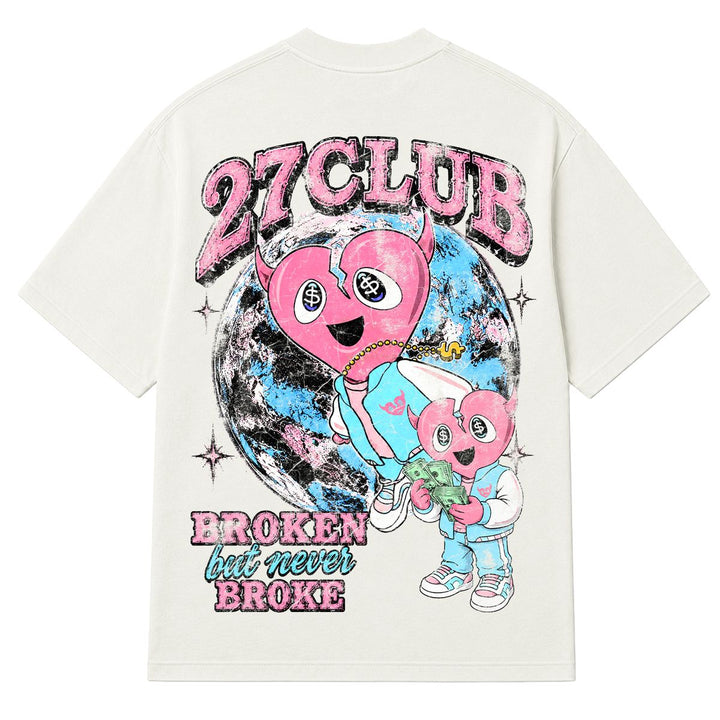 Broke Hearts Tee (Vintage White)