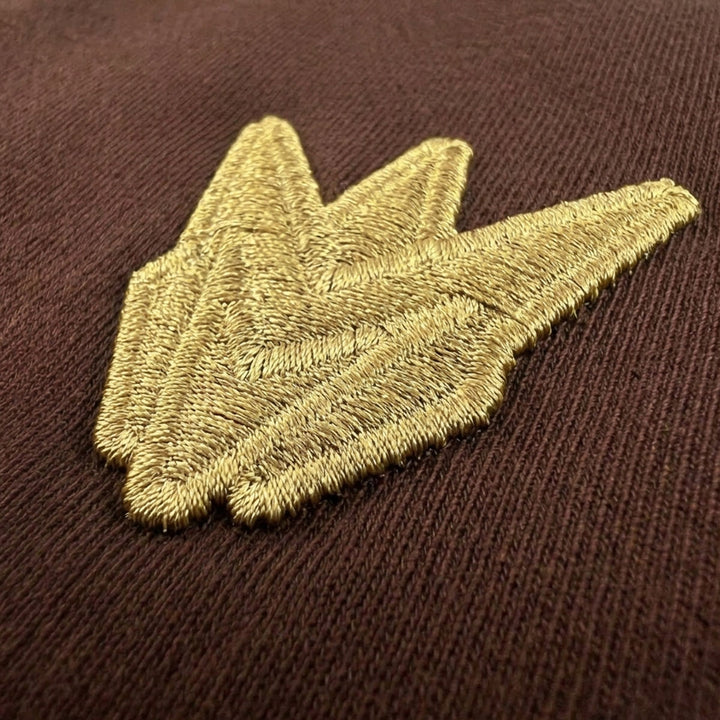 Embroidered M Oversize Tee (Brown)