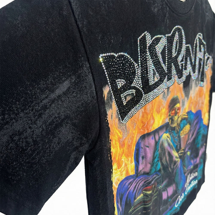 Burnt Cropped Tee (Black)