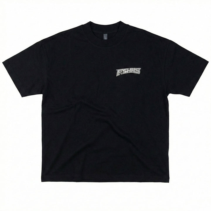 Classic Embroidery Oversize Tee (Black)