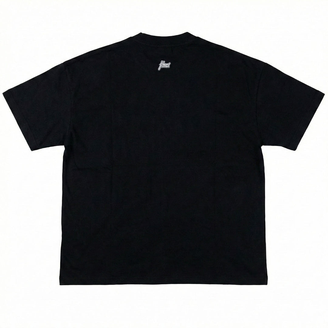 Classic Embroidery Oversize Tee (Black)