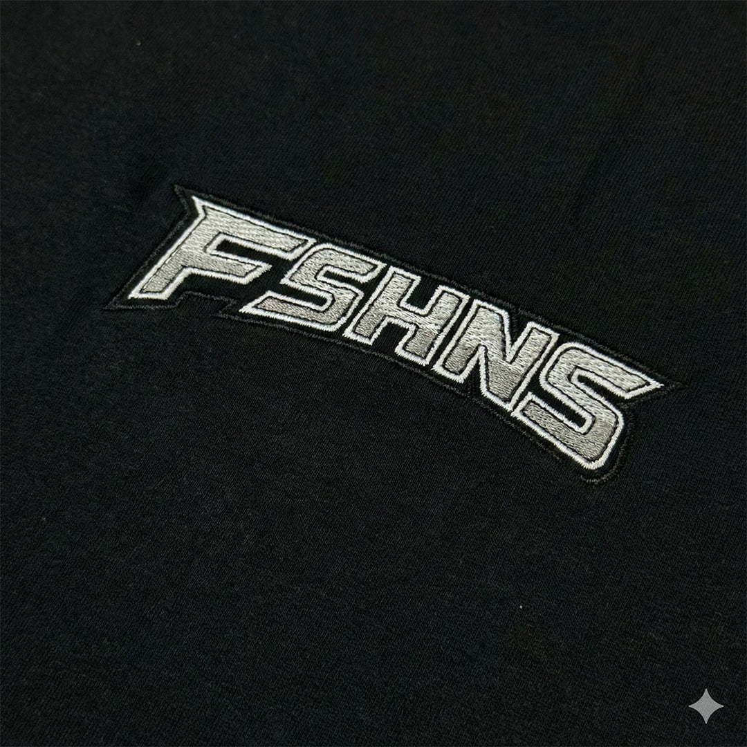 Classic Embroidery Oversize Tee (Black)