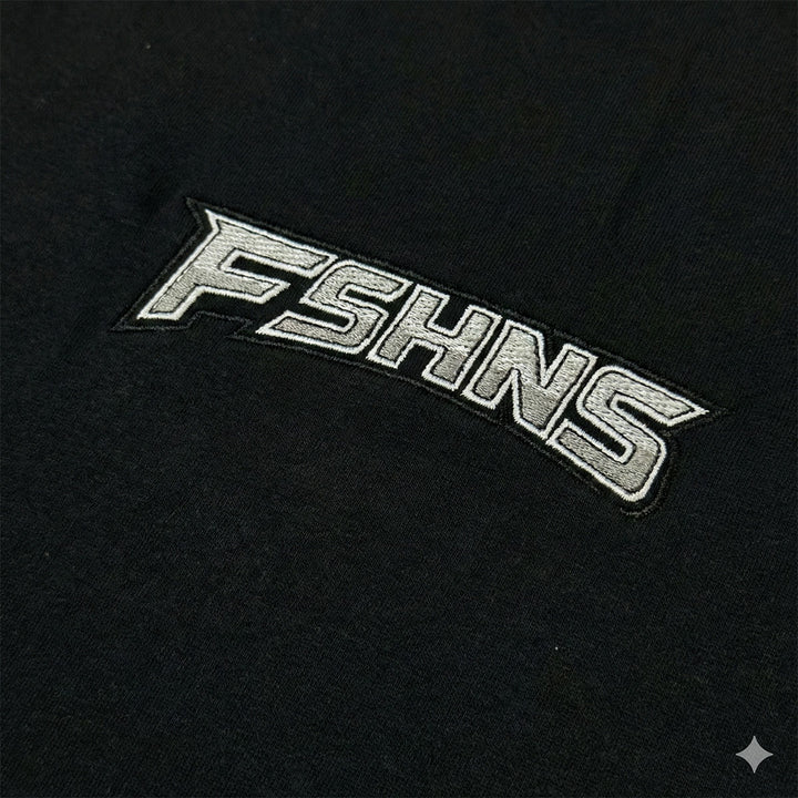 Classic Embroidery Oversize Tee (Black)