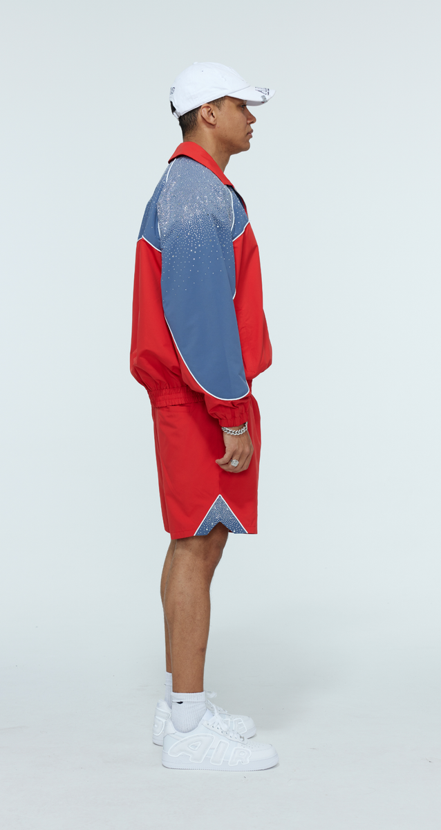 Astral Shorts (Cherry / Steel Blue)