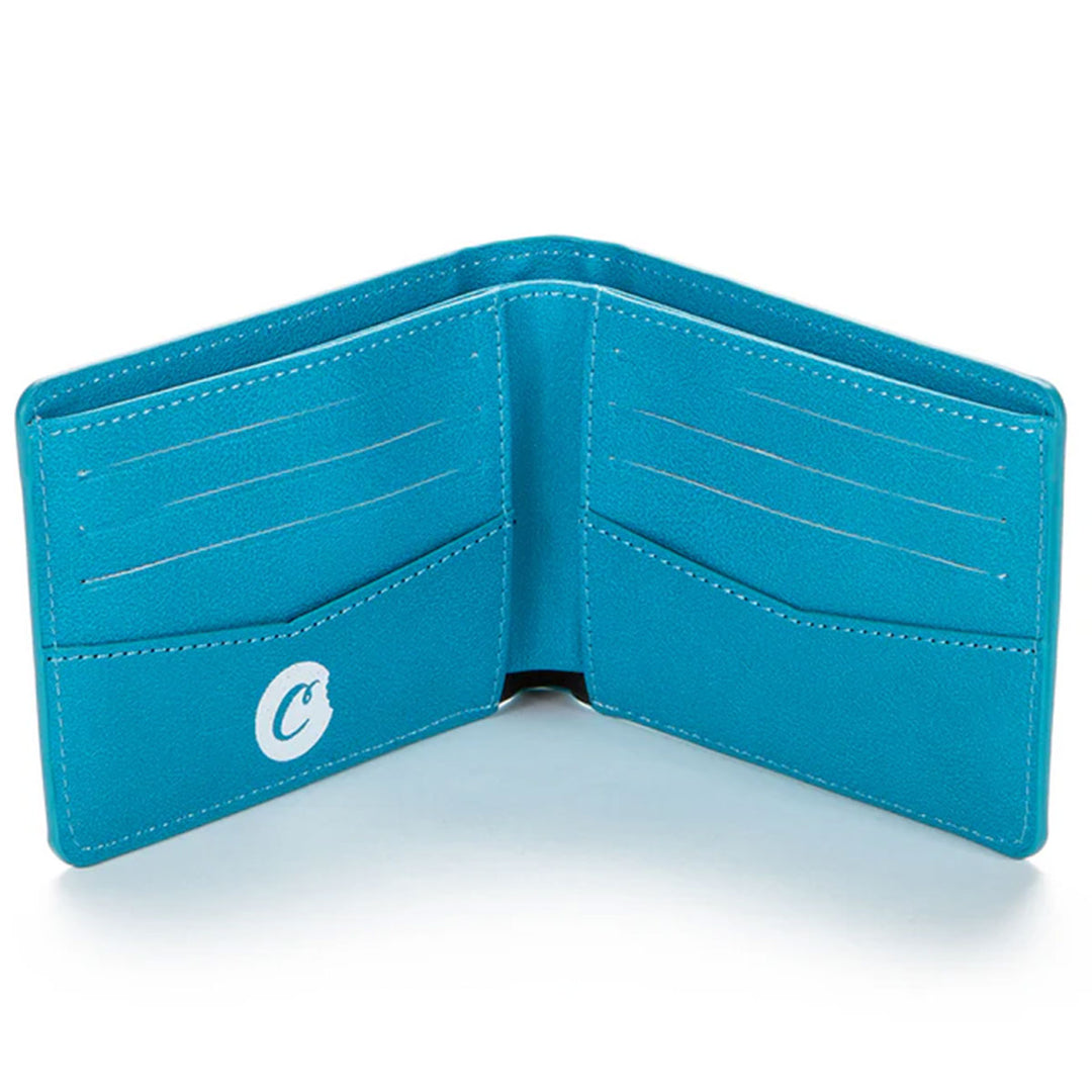 Textured Faux Leather Wallet (Blue)