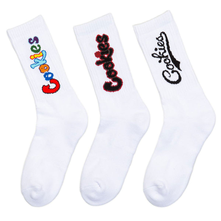 Cookies 3pk Socks White