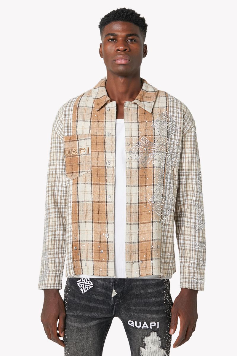 Cross Flannel Shirt (Cream)