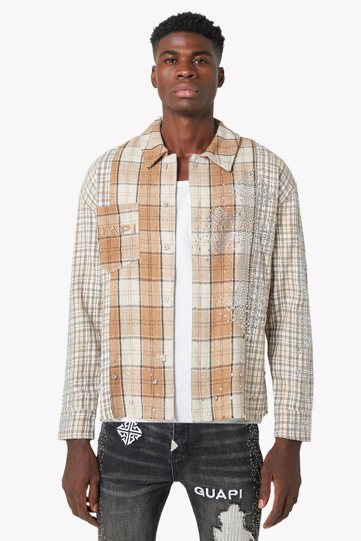 Cross Flannel Shirt (Cream)