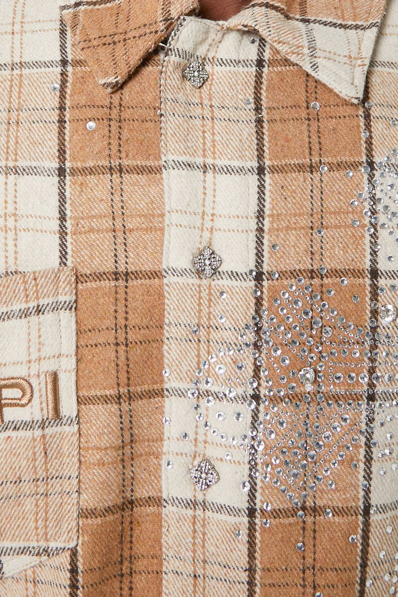 Cross Flannel Shirt (Cream)