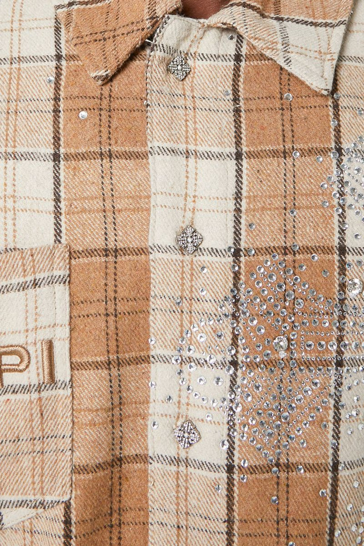 Cross Flannel Shirt (Cream)