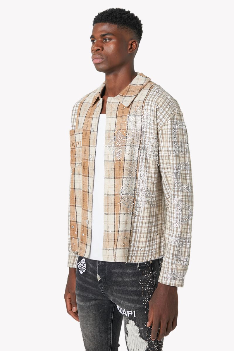 Cross Flannel Shirt (Cream)