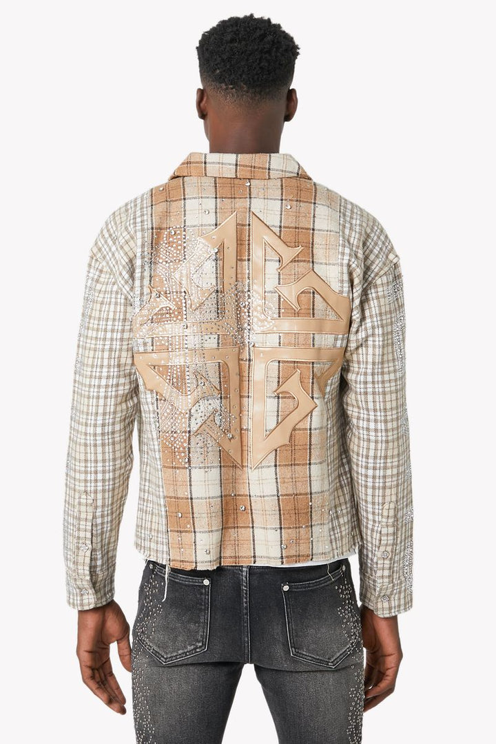 Cross Flannel Shirt (Cream)