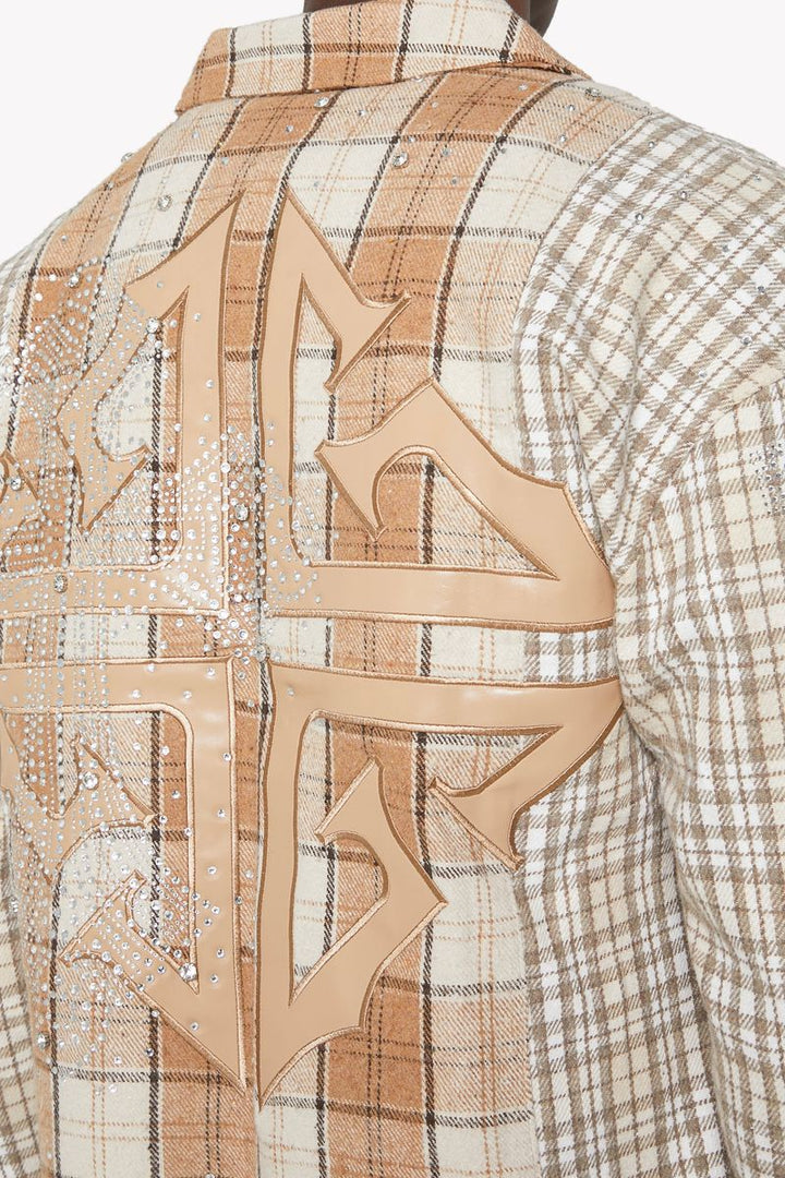 Cross Flannel Shirt (Cream)