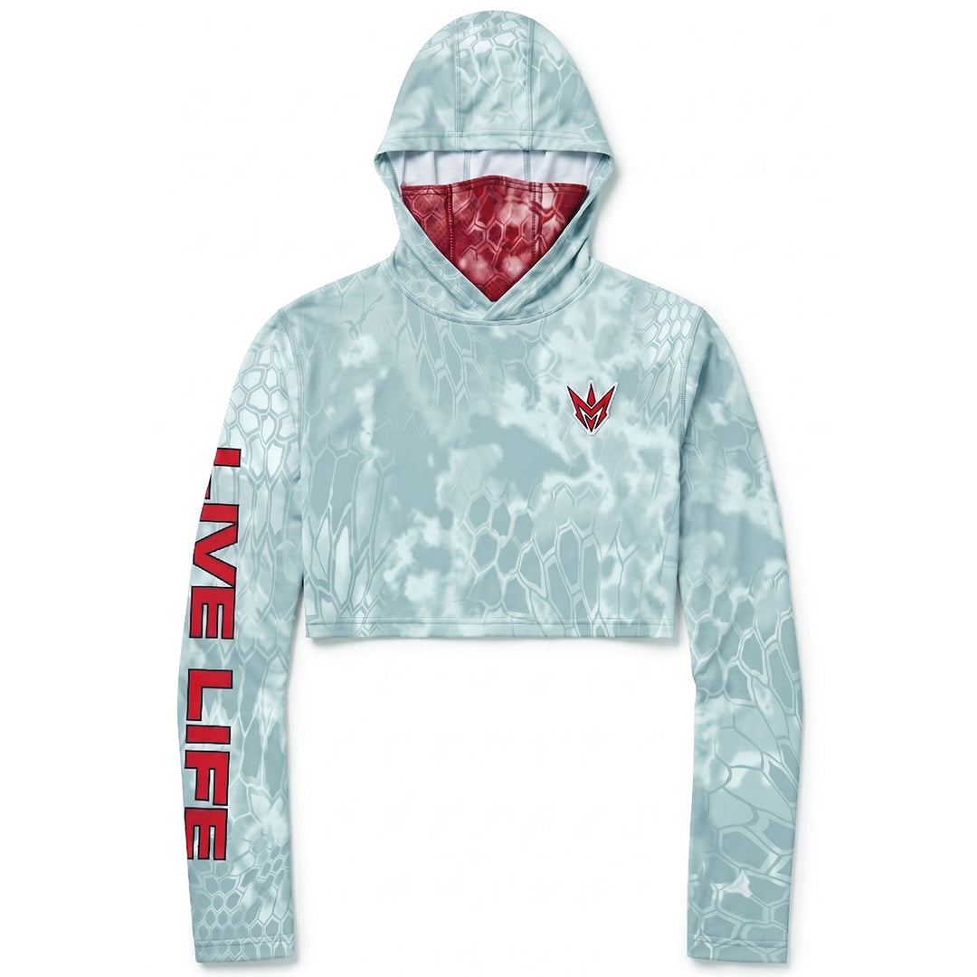 Scales Cropped Rashguard (Aqua)