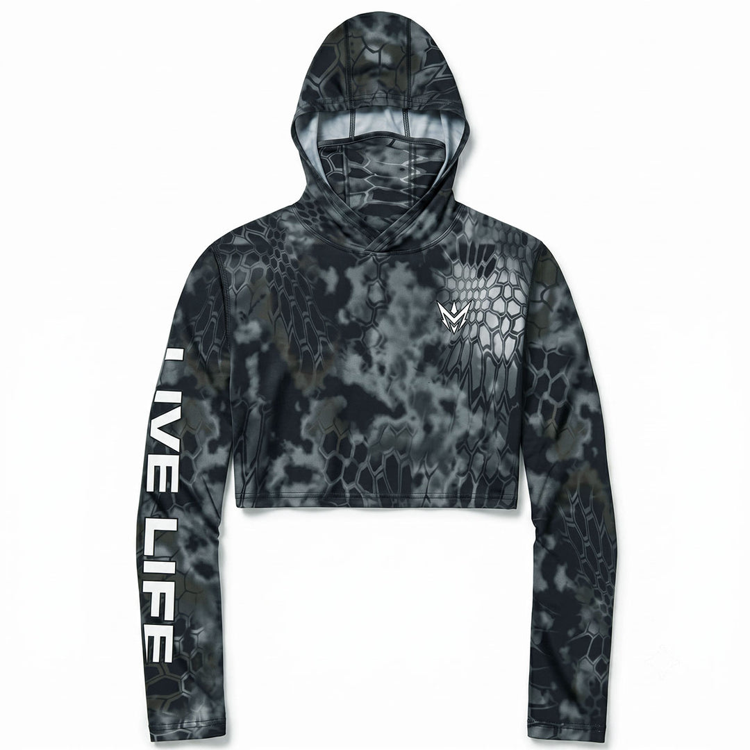 Scales Cropped Rashguard (Dark Grey)