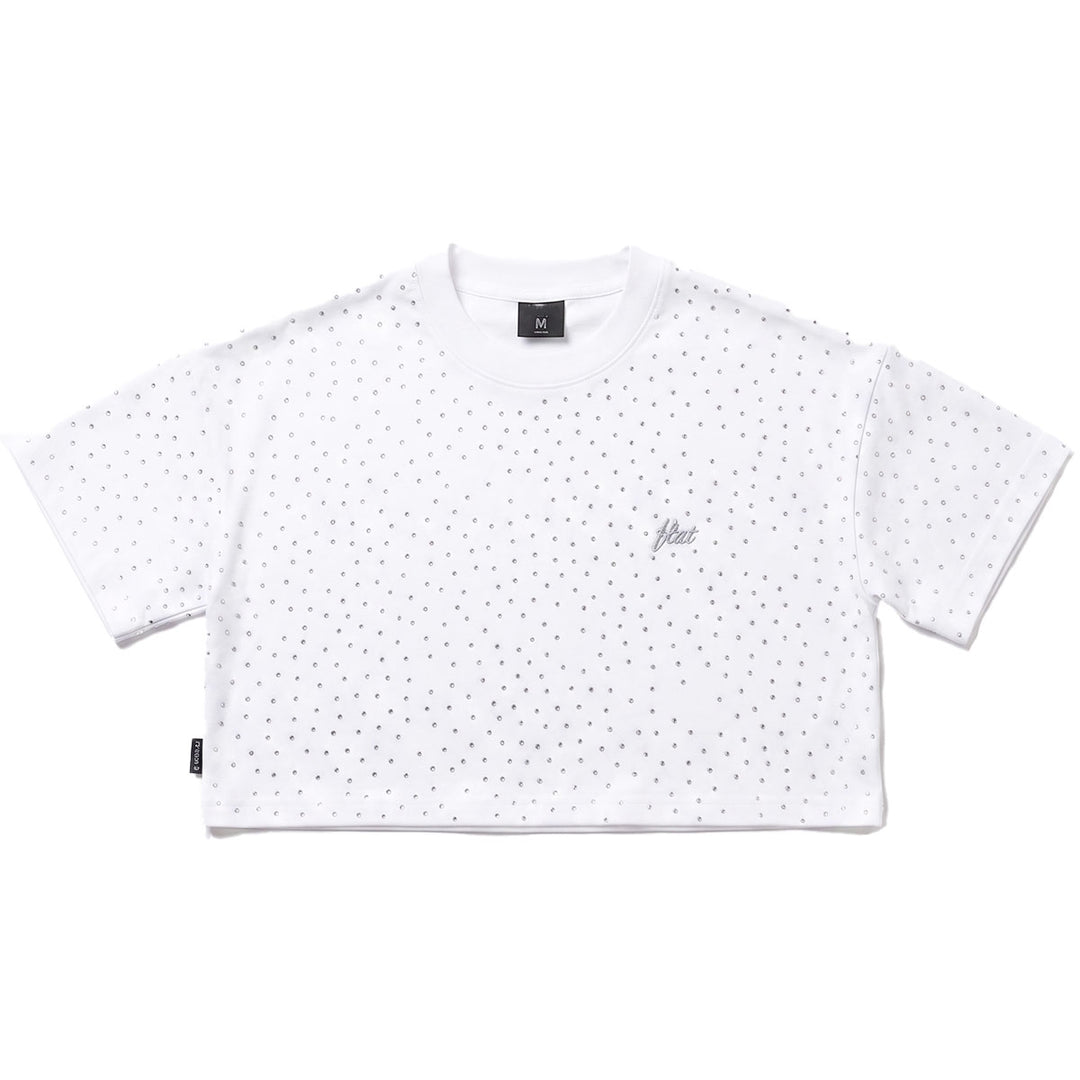 Shining Lady Crop Top Tee (White)