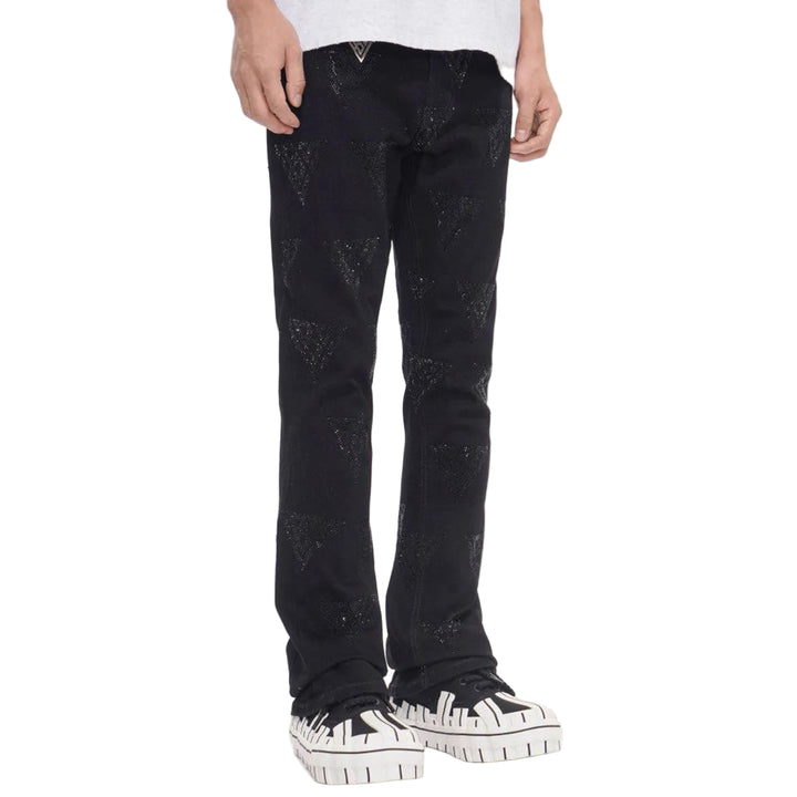 Show Jet Black Stacked Flare Jeans