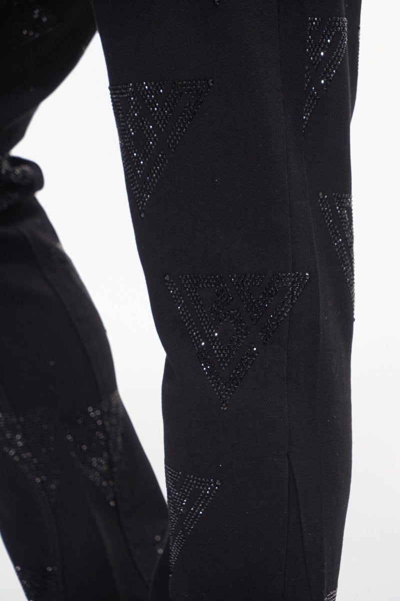 Show Jet Black Stacked Flare Jeans