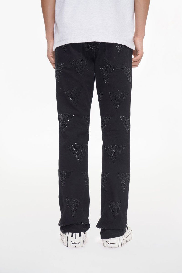 Show Jet Black Stacked Flare Jeans