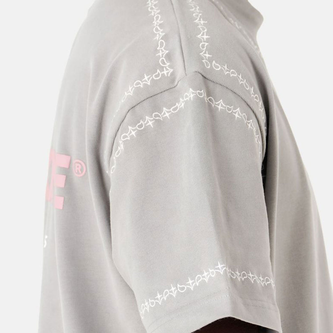Embroidered Edges Tee (Grey)