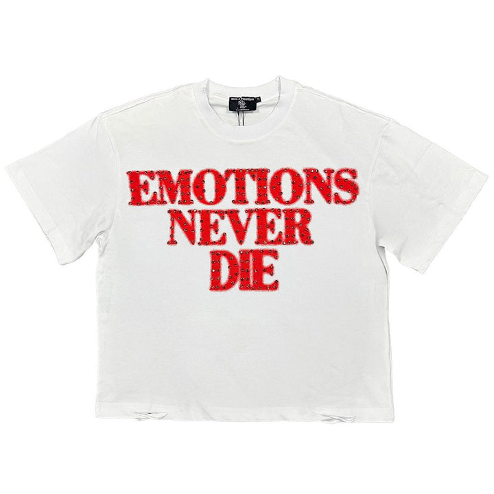 End Rhinestone Tee (White / Red)