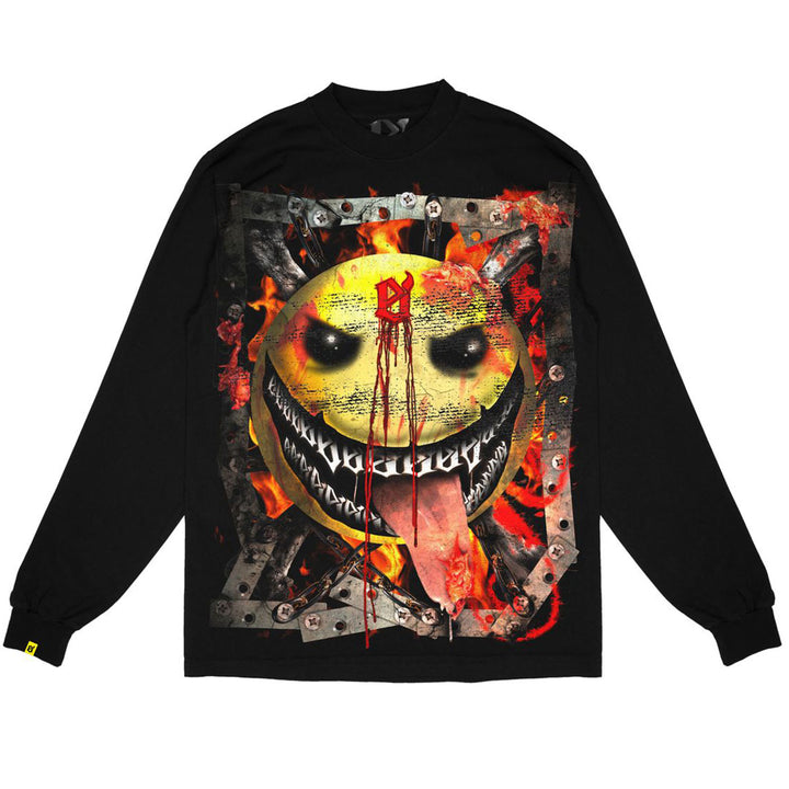 Monosmile Long Sleeve Tee (Black)