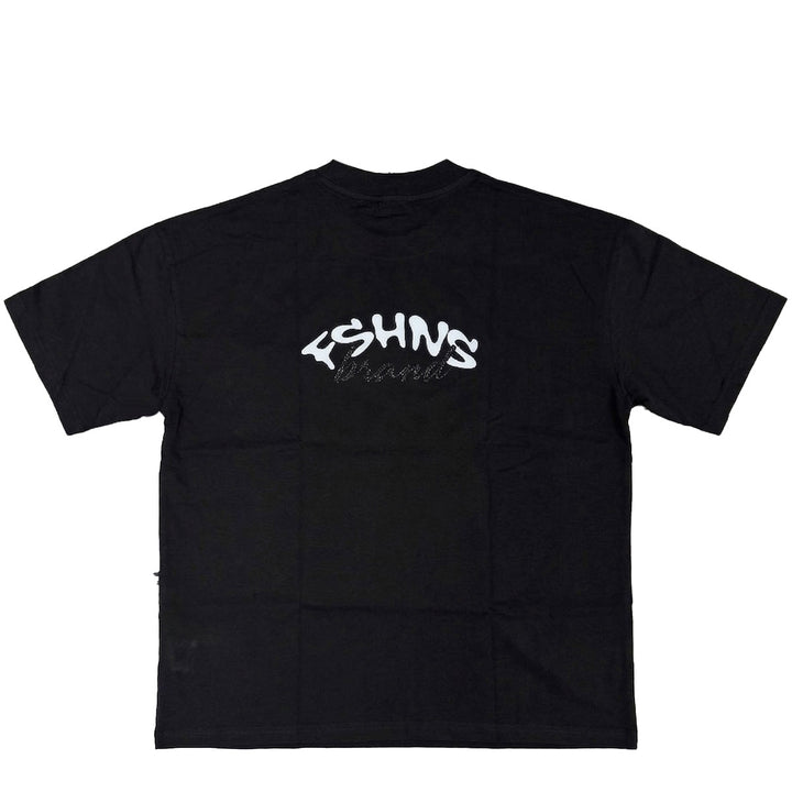 Wavy Glitter Oversize Tee (Black)