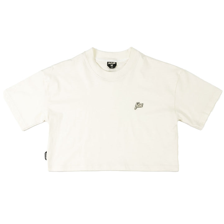 Boxy Basic Logo Crop Tee (Vanilla)