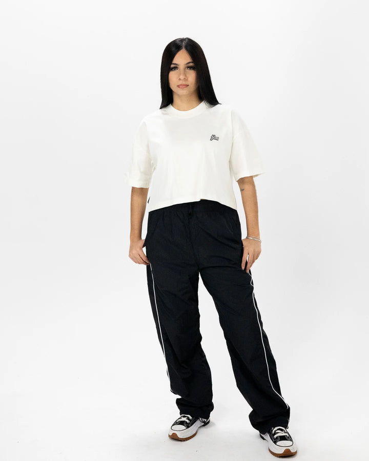 Boxy Basic Logo Crop Tee (Vanilla)