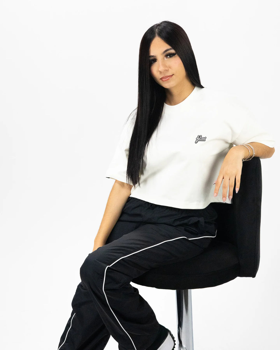 Boxy Basic Logo Crop Tee (Vanilla)