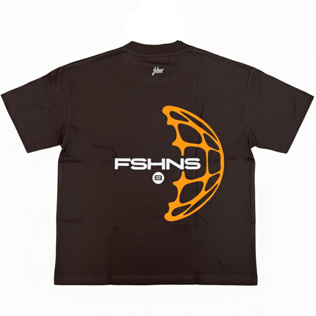 World Oversize Tee (Brown / Orange)