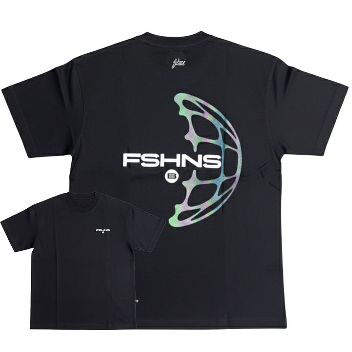 Iridescent World Oversize Tee (Black)