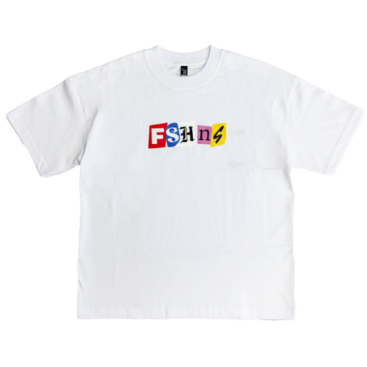 Color Block Oversize Tee (White)