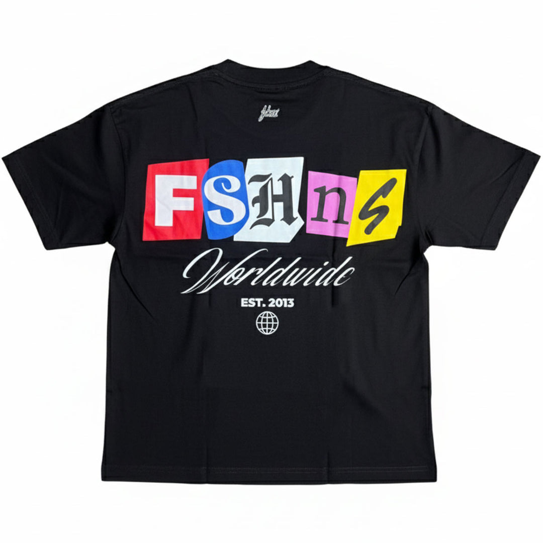 Color Block Oversize Tee (Black)