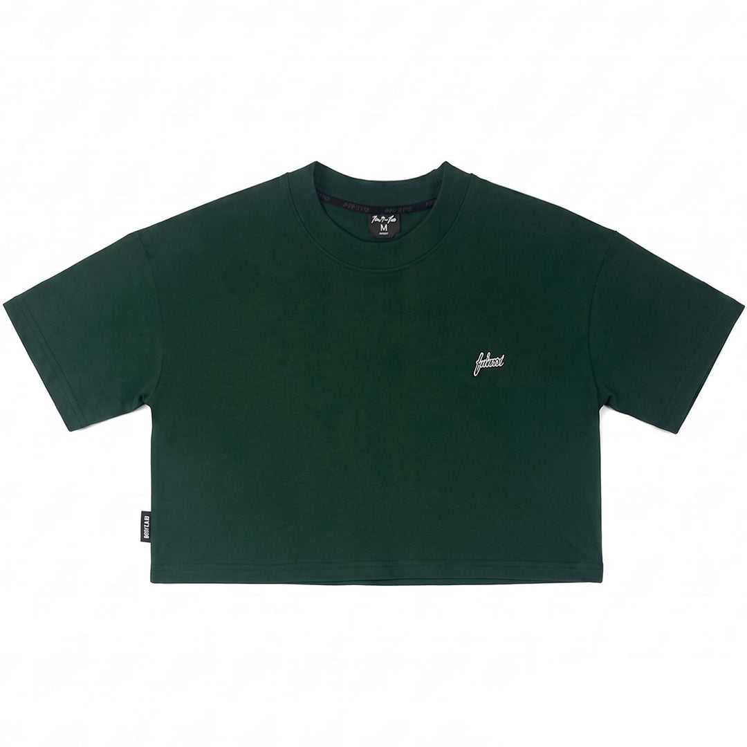 Boxy Basic Logo Crop Tee (Green)