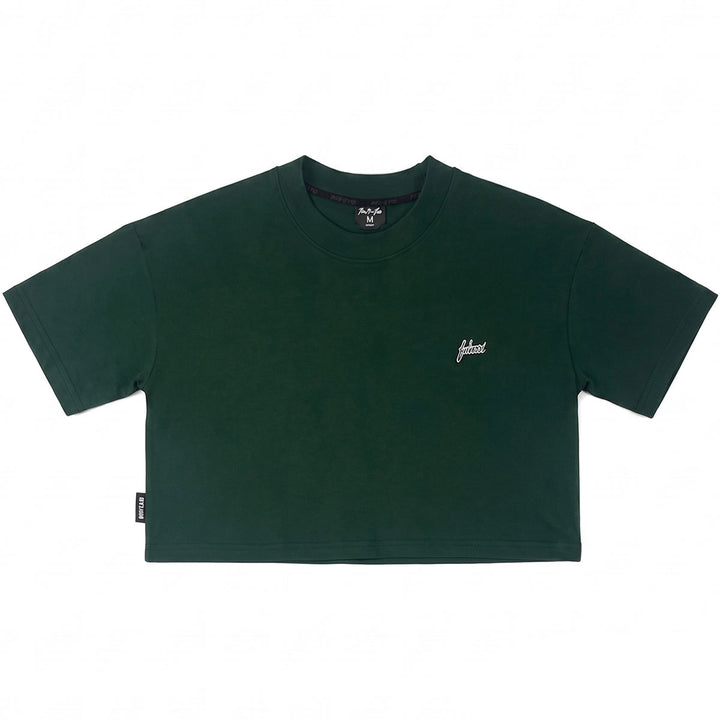 Boxy Basic Logo Crop Tee (Green)