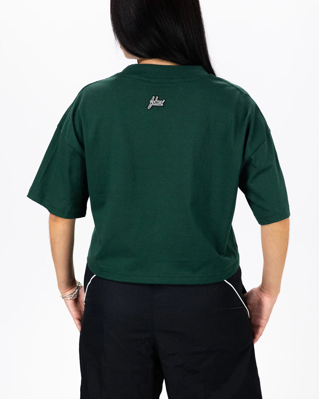 Boxy Basic Logo Crop Tee (Green)