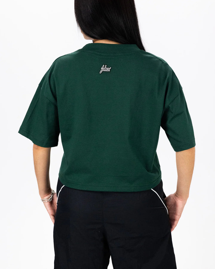 Boxy Basic Logo Crop Tee (Green)